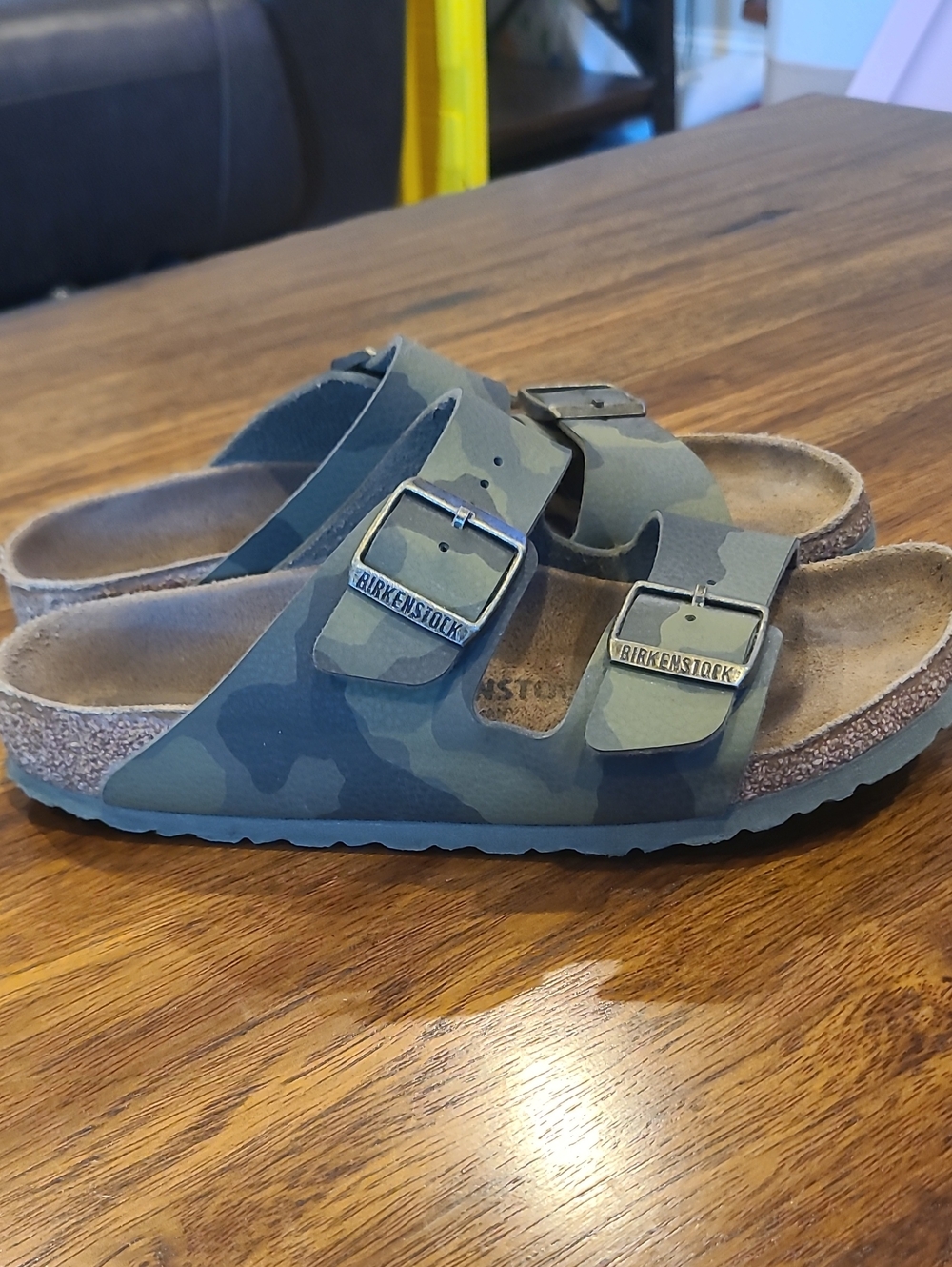 Birkenstock Arizona Soft Footbed sandals in the Desert Soil Camo Green Size 40